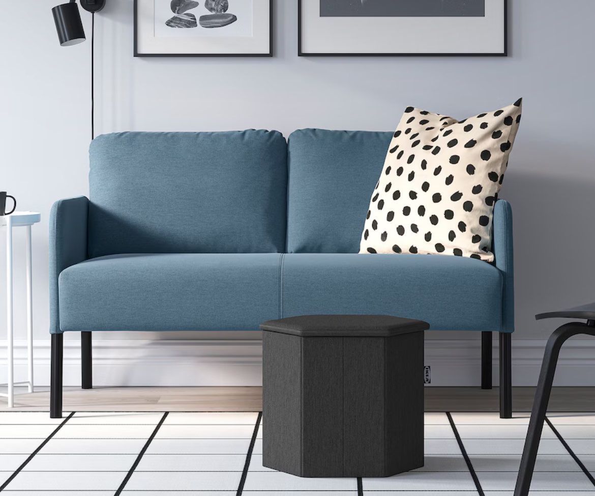 BLUE LOVESEAT (2 Seater Couch)