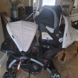 Double Stroller 1 Carseat