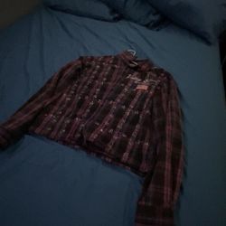 Vale lives EXCLUSIVE purple rain rhinestone flannel 