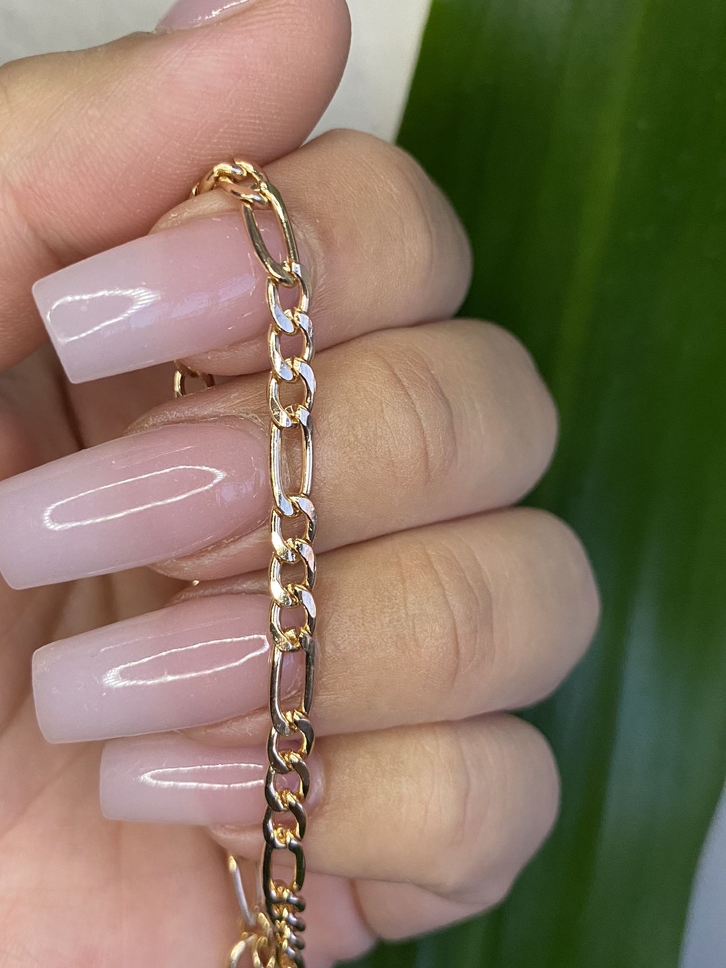 Figaro chain ankle bracelet