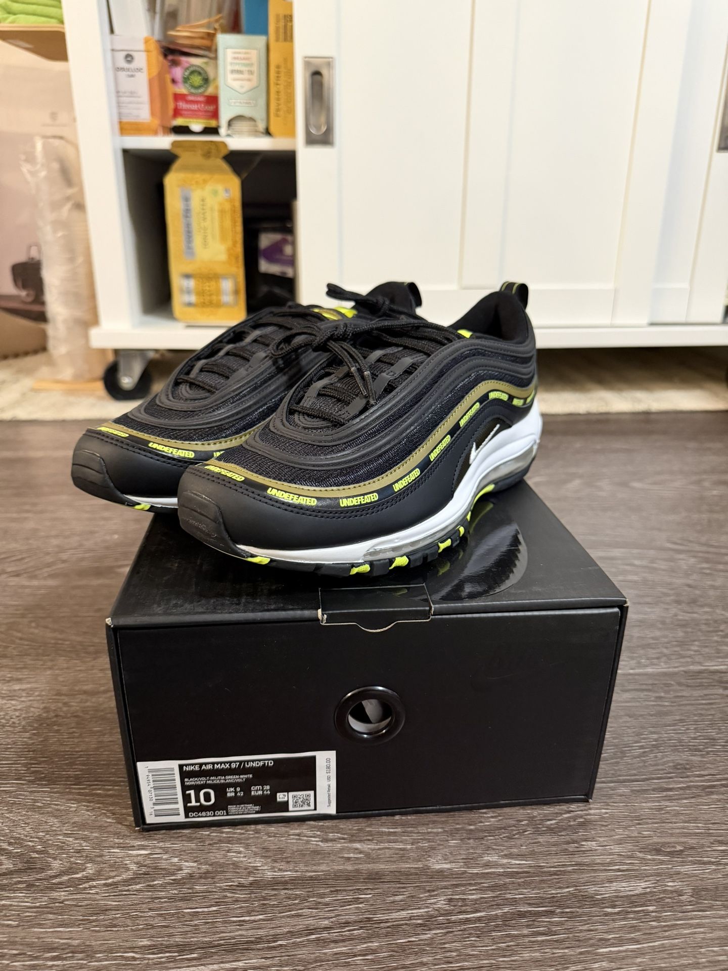 Undefeated Air Max 97 Black Volt Sz 10
