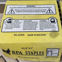 1 Box Of WCS114 16-gauge 1" wide crown galvanized staples