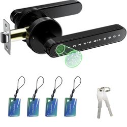 Fingerprint Door Lock Biometric Door Knob with Keypad Keyless Entry, Door Locks for Bedrooms, Home Hotel Office Apartment