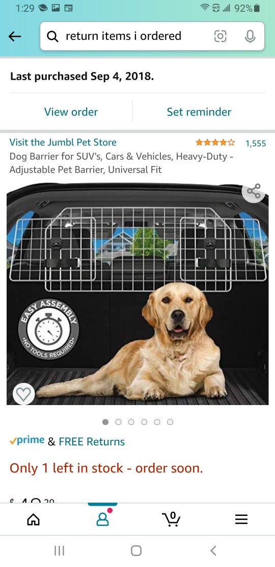 Dog Barrier For SUVS, Cars And Vehicles. 