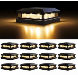 Solar Post Cap Lights- 12 Pck