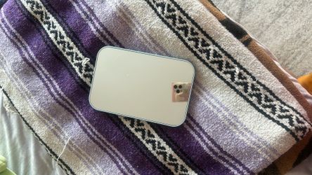 small baby blue mirror 