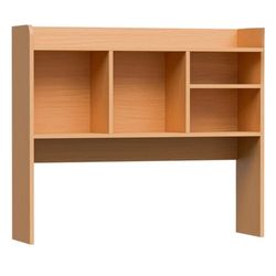 Desktop Bookshelf Storage Tabletop Display Hutch with 4 Shelves Wood Frame Freestanding Desk Organizer,
