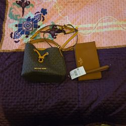 michael kors bag and Kate spade wristlet