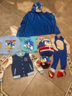 Hanford : Sonic bundle ( sz 7 clothing ) ( used / as shown costume sz 5-6 ) $25 for all