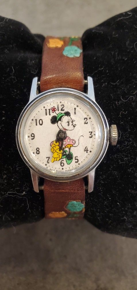 Vintage Minnie Mouse Watch Walt Disney Timex 1971 Watch No Tested Authentic