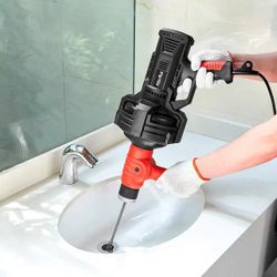 110-Volt 25 ft. Portable Handheld Plumbing Sink Pipe Snake Auger Drainer Dredger Cleaner