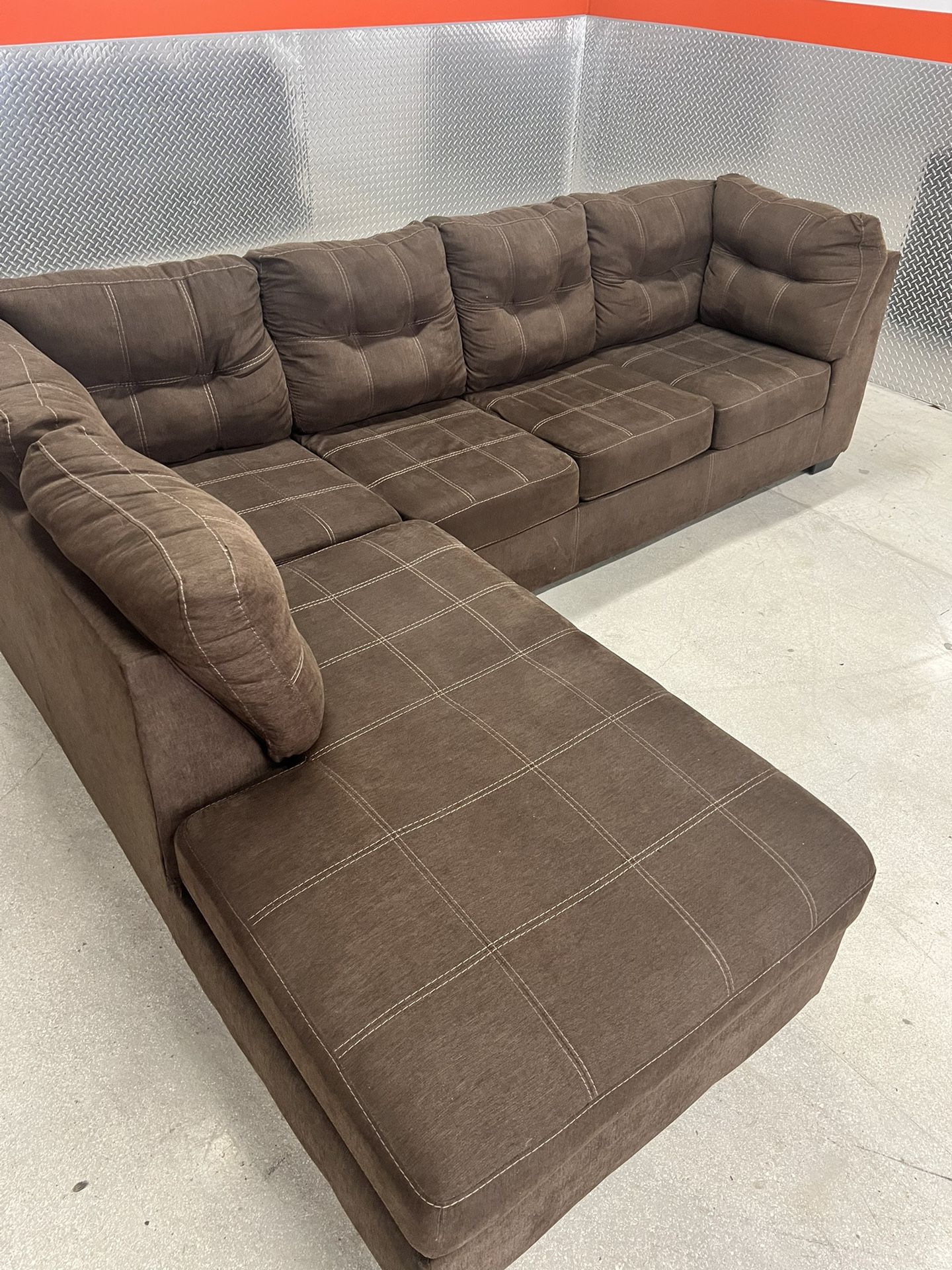 WOW! Beautiful Espresso Ashley Furniture Sectional Couch ONLY $600 ($1,800 Retail!!) Free Delivery! 