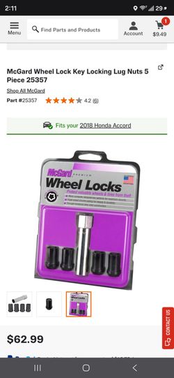 McGard Wheel Lock Key Locking Lug Nuts 5 Piece 25357