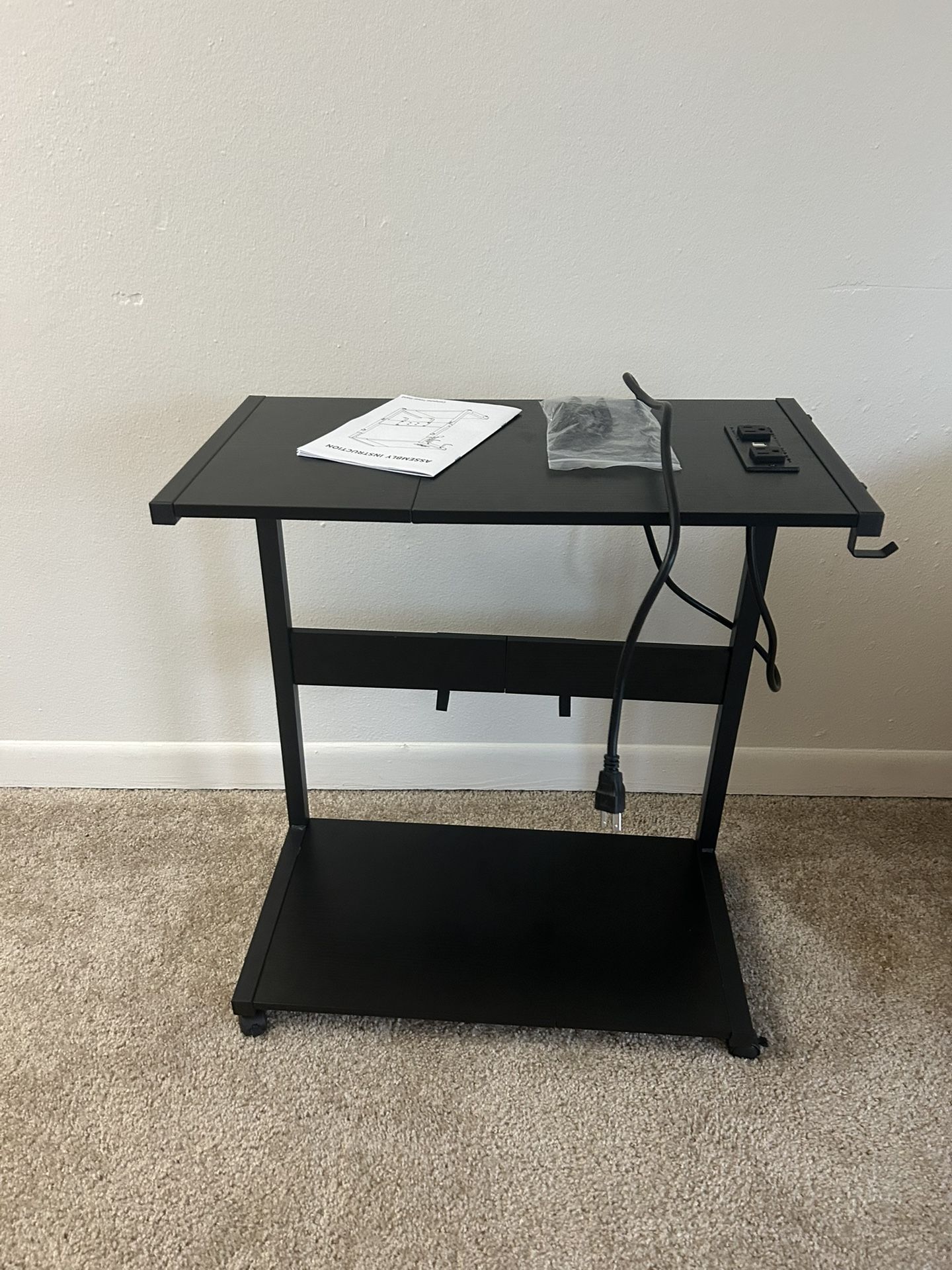 Adjustable Computer Tower Stand with Charging Station