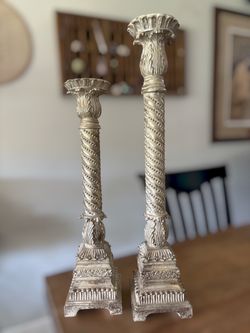 Gorgeous Large Boho Candlesticks Set of 2