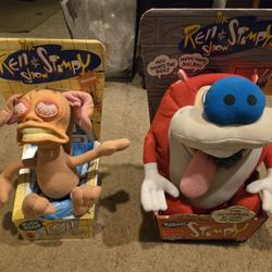 Rude Toot Ren & Talking Stimpy In Box