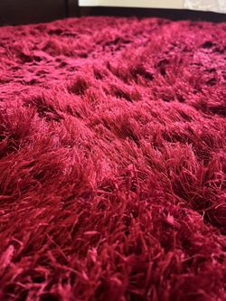 Red shag Rug