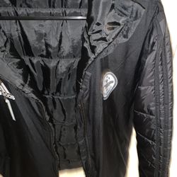 Black adidas TSF academy coat- Men’s Medium