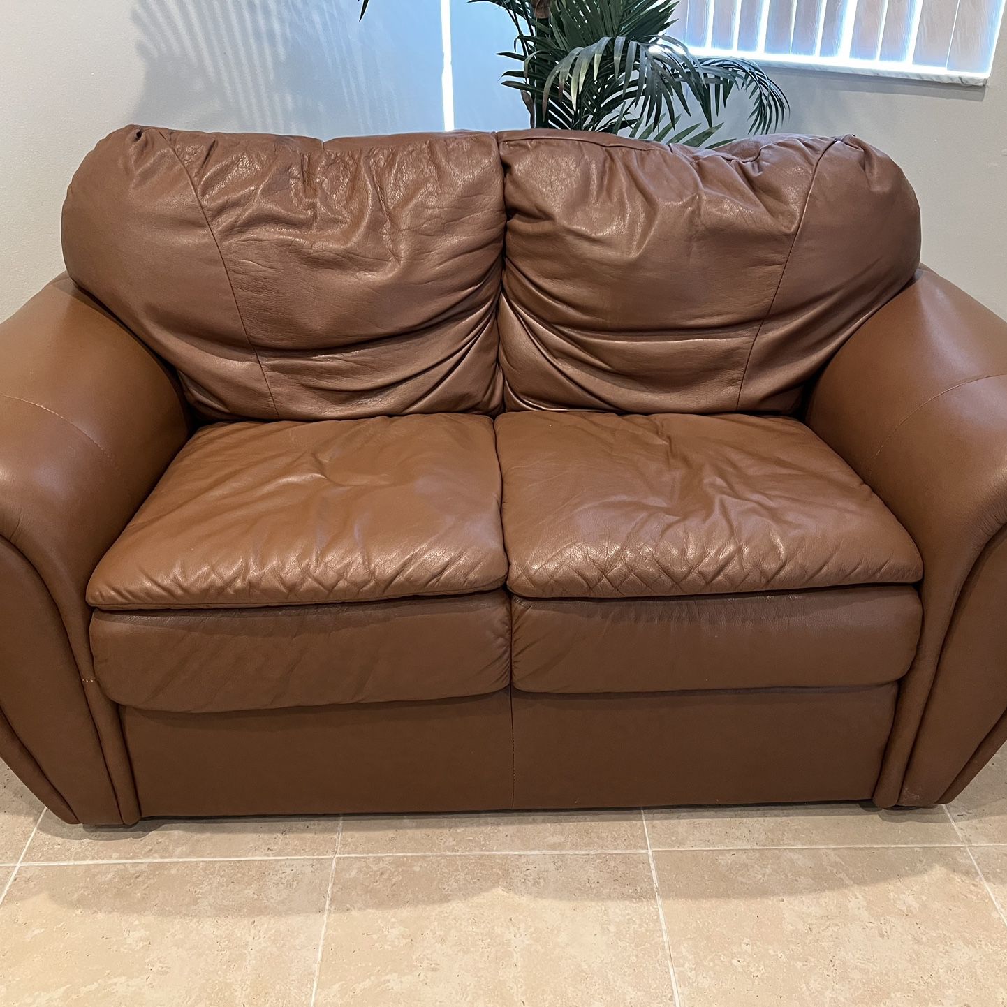 Ethan Allen Leather Two Sofa Package