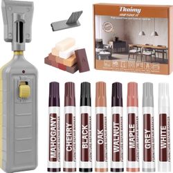 Laminate Floor Repair Kit with Heat Pen, 11 Color Wood Vinyl Floor Furniture Repair Kit Linoleum Repair Hard Wax Touch Up Marker Cover Scratches, Stai