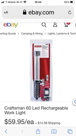 Craftsman 60 LED rechargeable work light