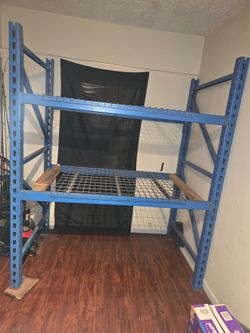 Steel warehouse storage rack.