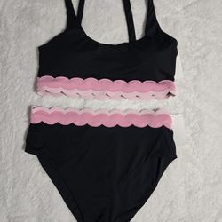 Nwot Beach Riot Marin Scallop Bikini Set 