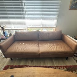 Apt2B Genuine Leather Sofa