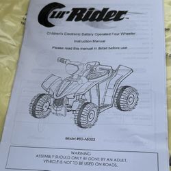 Children’s Battery Operated Toddler 4 Wheeler