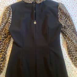 Tommy Hilfiger Women’s Leopard Print Black Dress
