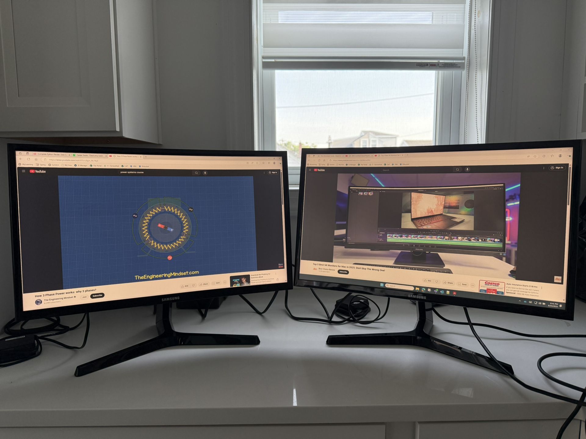 Pair of Samsung 24” Curved Monitors – C24F396FHN (Excellent Condition)