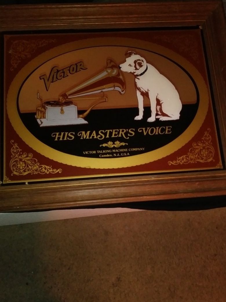 Old Victor Beer Mirror Sign