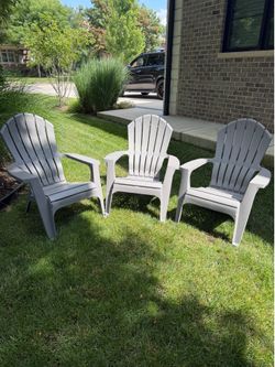 3 Adirondack chairs - Grey beautiful