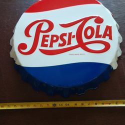18" Pepsi Bottle Cap Sign