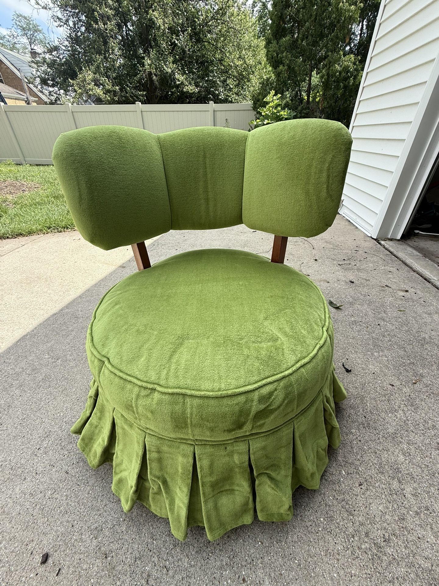 Vintage Velvet Boudoir Swivel Chair
