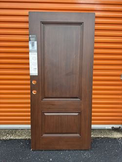 Jeld Wen 2 Panel 36x79 Design Pro Mahogany Fiberglass Right Hand 