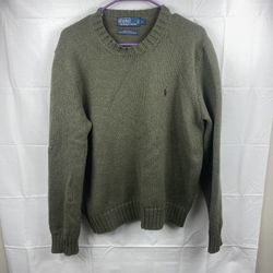 Ralph Lauren Polo Mens Sweater 100% Cotton Exclusive Of Decoration Sz.Large