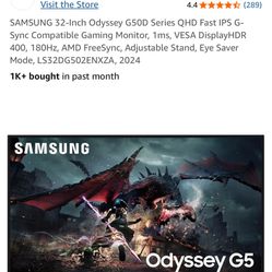 Brand New Samsung Odyssey G5 Gaming Monitor- 32”