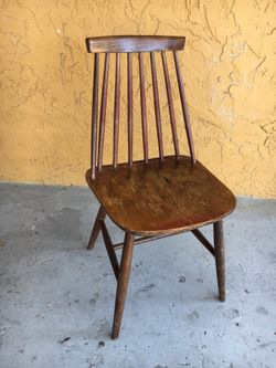 ZPM Radomsko Mid-Century Modern Walnut Side Chair, Solid Wood