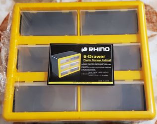 Rhino 6-Drawer Plastic Storage Cabinet
