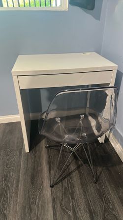 White IKEA desk