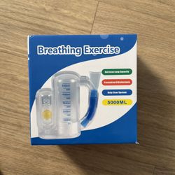 Incentive Spirometer,Adult Lung Trainer,Breathing Trainer - 5000ML Inhale Volume Measurement, Equipped with Ball Flow Rate Indicator & Scale Indicator