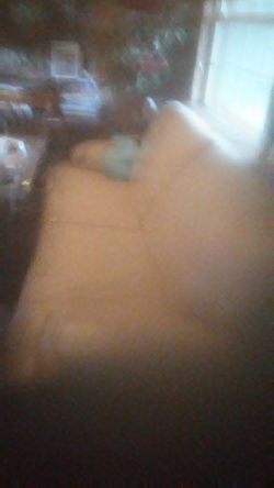 Assisted lift , leather sofa & 7 & half feet long by 42in lift you out of your seat