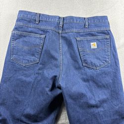 Carhartt FR  Men's Size 40x30 Blue Jeans Flame Resistant Work Denim