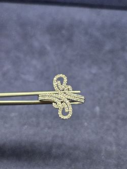 One 14k White Gold Diamond Fancy Style Swirl Ring