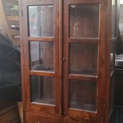 Antique Glass Display Cabinet 