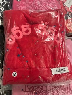 Red sp5der hoodie size M
