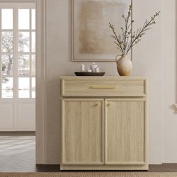 Crescent Storage Buffet Cabinet with Drawer Large Sideboard with Door
