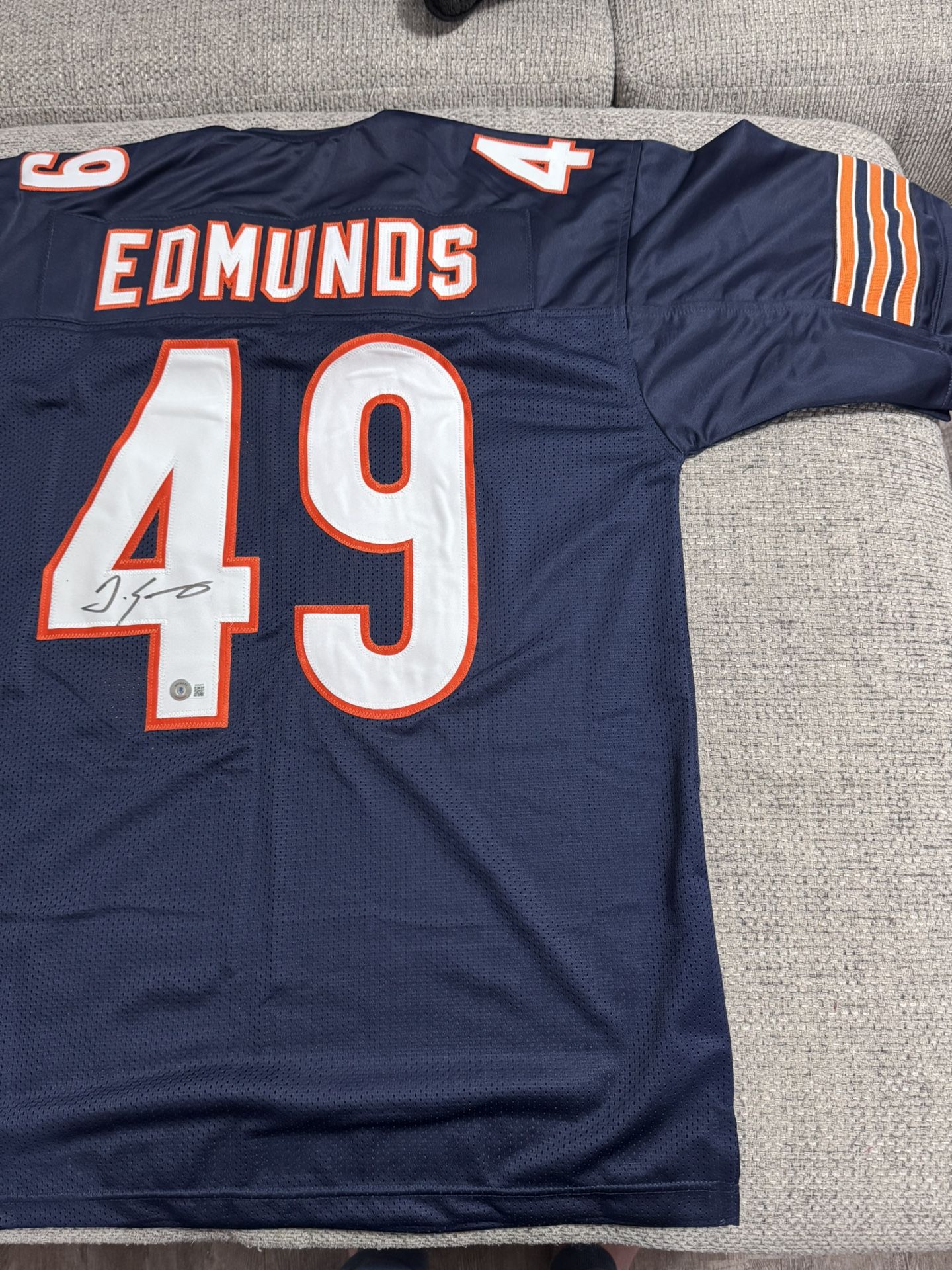 Tremaine Edmunds Signed Autograph Custom Jersey - Beckett Coa - Chicago Bears