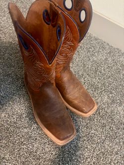Ariat 11D Leather Cowboy Western Boots Square Toe